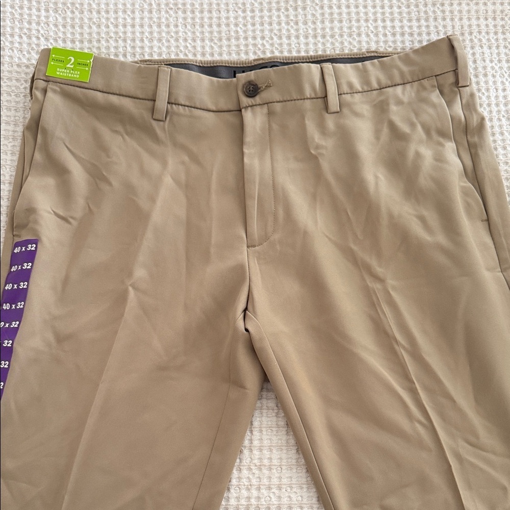 Haggar Men's Khaki Performance Stretch Chinos - Picture 5 of 6